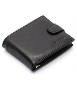 Черное кожаное мужское портмоне с зажимом для денег Marco Coverna MC-2006H-1 фото, картинка, изображение