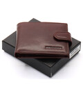 Коричневе чоловіче портмоне на кнопці з натуральної шкіри Marco Coverna B047-802 картинка, зображення, фото