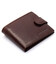 Коричневое мужское портмоне на кнопке из натуральной кожи Marco Coverna B047-801 фото, картинка, изображение