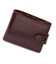 Коричневое мужское портмоне на кнопке из натуральной кожи Marco Coverna B047-801 фото, картинка, изображение