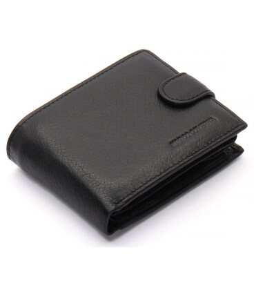 Черное мужское портмоне из натуральной кожи с визитницей Marco Coverna MC-2057-1 фото, картинка, изображение