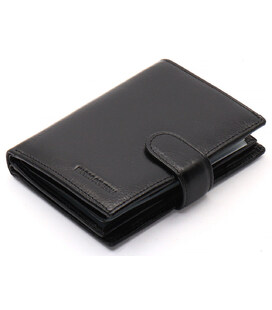 Чорне чоловіче портмоне з натуральної шкіри з відділенням під автодокументи Marco Coverna MC-2090H-1 картинка, зображення, фото