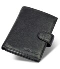 Черный мужской кошелек вертикального типа из натуральной кожи под документы Marco Coverna MC-5176-1 фото, картинка, изображение