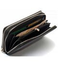 Черный мужской кошелек-клатч на две молнии из натуральной кожи Marco Coverna MC-801 фото, картинка, изображение