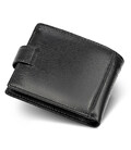 Шкіряне чоловіче портмоне на кнопці ST Leather ST-104-1 чорний картинка, зображення, фото