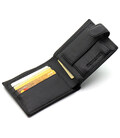 Шкіряне чоловіче портмоне на кнопці ST Leather ST-104-1 чорний картинка, зображення, фото
