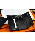 Черная ключница из натуральной кожи с отделением для денег ST Leather B416 фото, картинка, изображение