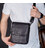 Мессенджер с клапаном через плечо 24х20х6, кожаная барсетка Tiding Bag TD-20033 черная фото, картинка, изображение