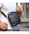 Чоловіча шкіряна сумка-барсетка 22х18х9, месенджер через плече з ручкою TD-22011 картинка, зображення, фото