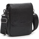 Кожаная мужская сумка-мессенджер 24х20х6, барсетка через плечо Tiding Bag TD-23433 черная фото