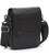 Шкіряна чоловіча сумка-месенджер 24х20х6, барсетка через плече Tiding Bag TD-23433 чорна картинка, зображення, фото