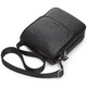 Кожаная мужская сумка-мессенджер 24х20х6, барсетка через плечо Tiding Bag TD-23433 черная фото