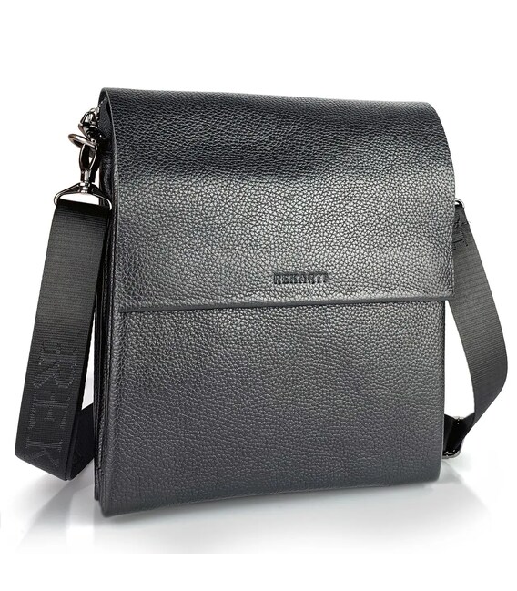 Мужская кожаная месенджер 23х26х6, сумка планшет через плечо BEXHILL TD-18621 черный фото, картинка, изображение