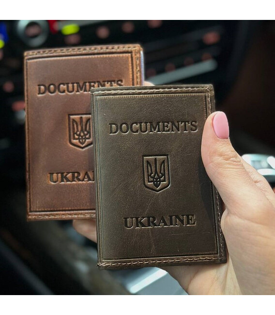Шкіряна обкладинка для ID-паспорта та водійських прав 2186-1B картинка, зображення, фото