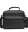 Чоловіча барсетка з ручкою 23х19х7, шкіряна сумка з ременем через плече BEXHILL BX-14440B чорна картинка, зображення, фото