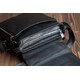 Кожаная мужская сумка-месенджер 21x24x6, барсетка из натуральной кожи Tiding Bag 9389 черная фото