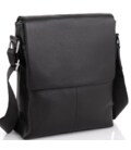Чоловічий класичний месенджер 23х26х6, шкіряний барсетка через плече Tiding Bag 2862 чорний картинка, зображення, фото