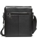 Чоловічий класичний месенджер 23х26х6, шкіряний барсетка через плече Tiding Bag 2862 чорний картинка, зображення, фото