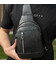 Мужской стильный слинг на плечо 18х32х6, сумка рюкзак для путешествий и отдыха TIDING BAG 7862 черная фото, картинка, изображени