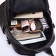 Шкіряний класичний жіночий рюкзак 26х32х15, наплічна сумка з багатьма відділеннями, чорна картинка, зображення, фото