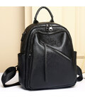 Стильна жіноча сумка міська на плечі 35х27х14, рюкзак з натуральної шкіри, чорний картинка, зображення, фото