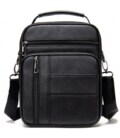Мужская кожаная сумка-барсетка 20х25х 5.5, мессенджер через плечо Bexhill BX-02103 черный фото, картинка, изображение