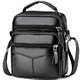 Чоловіча сумка барсетка 17x21x9, шкіряна сумочка планшет Tiding Bag 75003 чорна картинка, зображення, фото