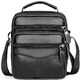 Чоловіча сумка барсетка 17x21x9, шкіряна сумочка планшет Tiding Bag 75003 чорна картинка, зображення, фото