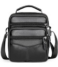 Чоловіча сумка барсетка 17x21x9, шкіряна сумочка планшет Tiding Bag 75003 чорна картинка, зображення, фото