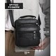 Мужская сумка-барсетка 17x21x9, кожаная сумочка планшет Tiding Bag 75003 черная фото