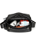 Чоловіча сумка барсетка 17x21x9, шкіряна сумочка планшет Tiding Bag 75003 чорна картинка, зображення, фото