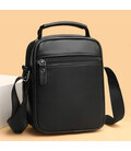 Чоловіча сумка барсетка 17x21x9, шкіряна сумочка планшет Tiding Bag 75003 чорна картинка, зображення, фото