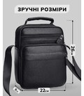 Мужская кожаная барсетка через плечо 22х26х9, мессенджер с ручкой Bexhill Bx-66503 черный фото, картинка, изображение