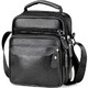 Мужская кожаная барсетка через плечо 17х21х9, мессенджер с ручкой Bexhill Bx-54551 черная фото