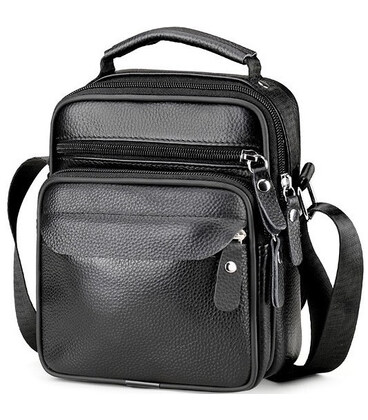 Мужская кожаная барсетка через плечо 17х21х9, мессенджер с ручкой Bexhill Bx-54551 черная фото, картинка, изображение