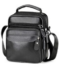 Мужская кожаная барсетка через плечо 17х21х9, мессенджер с ручкой Bexhill Bx-54551 черная фото, картинка, изображение