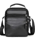 Мужская кожаная барсетка через плечо 17х21х9, мессенджер с ручкой Bexhill Bx-54551 черная фото, картинка, изображение