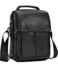Сумка-барсетка мужская через плечо 22х18х8, кожаная сумочка планшет Tiding Bag TD-69291 черная фото, картинка, изображение