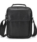 Сумка-барсетка мужская через плечо 19х24х8, кожаная сумочка планшет Tiding Bag TD-69291 черная фото, картинка, изображение