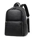 Чоловічий рюкзак з натуральної шкіри 28х39х15, наплічник для ноутбука та документів Tiding Bag 81809 чорний картинка, зображення