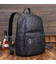 Мужской рюкзак из натуральной кожи 28х39х15, наплечник для ноутбука и документов Tiding Bag 81809 черный фото, картинка, изображ