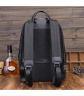 Чоловічий рюкзак з натуральної шкіри 28х39х15, наплічник для ноутбука та документів Tiding Bag 81809 чорний картинка, зображення