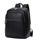 Чоловічий шкіряний рюкзак для поїздок та прогулянок 30х40х17, сумка на спину в офіс Tiding Bag 75362 чорна картинка, зображення,