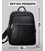 Чоловічий шкіряний рюкзак для поїздок та прогулянок 30х40х17, сумка на спину в офіс Tiding Bag 75362 чорна картинка, зображення,