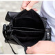 Сумка мессенджер 21.5x25x7 кожаная барсетка для мужчин Tiding Bag 35775 черная фото