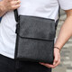 Сумка мессенджер 21.5x25x7 кожаная барсетка для мужчин Tiding Bag 35775 черная фото