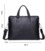 Шкіряна чоловіча ділова сумка-портфель портфель для ноутбука 37х28.5х7, дипломат для офіса Tiding Bag 64028 чорний картинка, зоб
