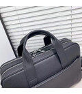 Кожаная мужская деловая сумка для ноутбука 40x27x10, офисный портфель Tiding Bag 56901, черный фото, картинка, изображение