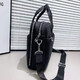 Кожаная мужская деловая сумка для ноутбука 40x27x10, офисный портфель Tiding Bag 56901, черный фото
