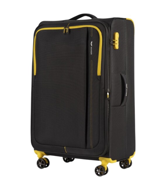 Чемодан Wings AVC01 большой L черный 4 колесный фото, картинка, изображение